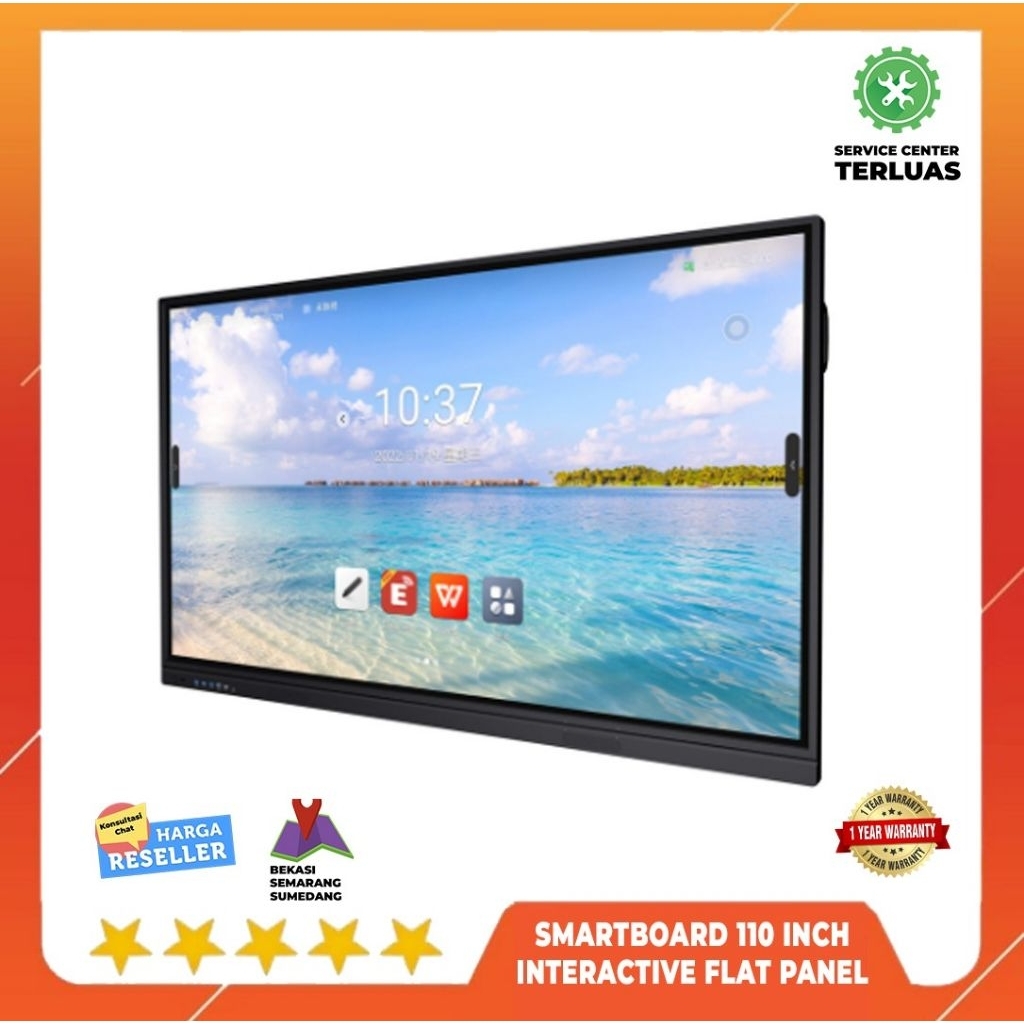 

110 Inch Panel LCD Papan Tulis Interaktif Smart Board