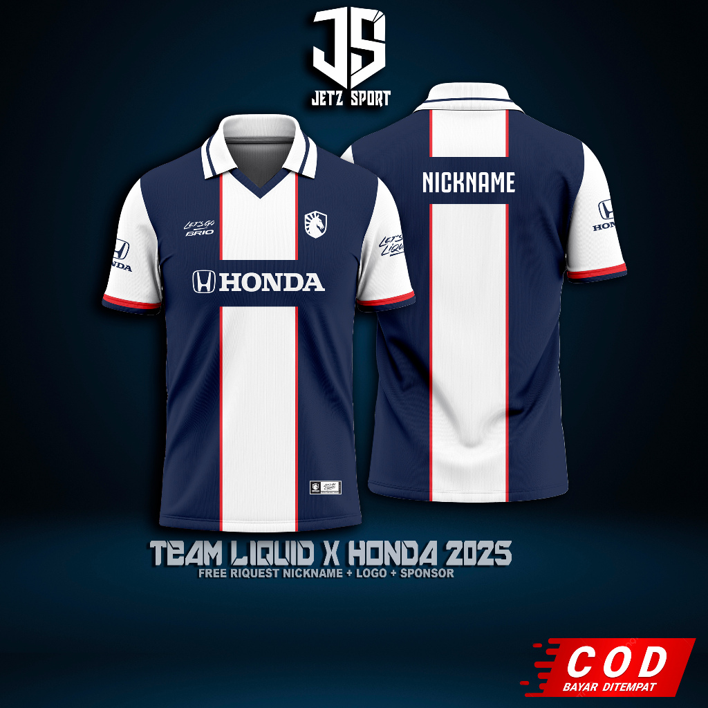 Jersey Team Liquid X Honda Team Liquid ID Team Liquid PH  Baju Kaos Game Terbaru 2025