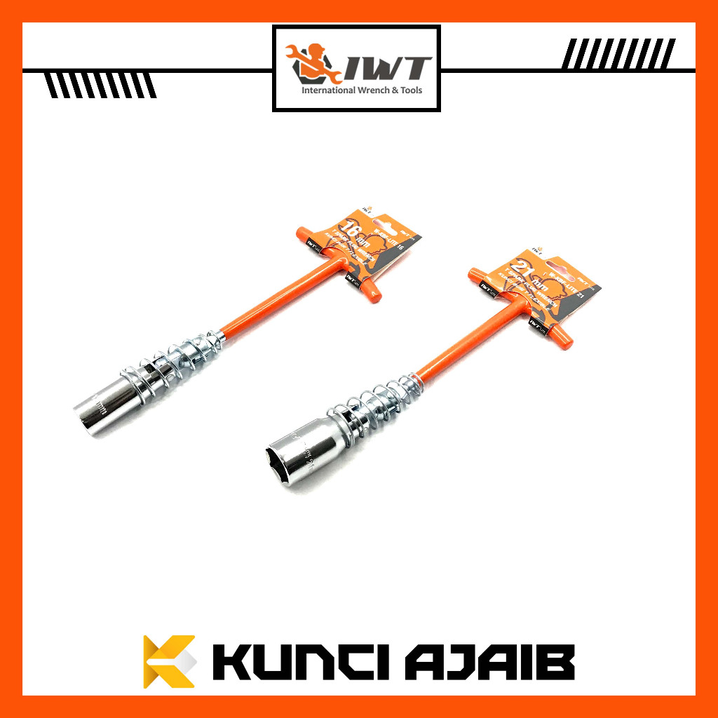IWT LITE Spark Plug 16 21 mm - Kunci Busi T Fleksibel Flexible Wrench Set Sok Busi
