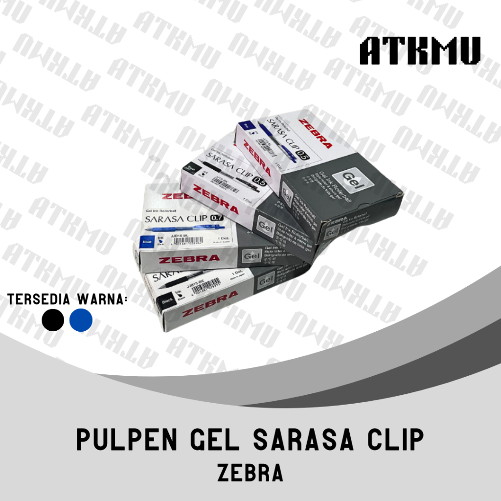 

Zebra Pulpen Gel Sarasa Clip Gel 0.5/0.7 Warna Biru dan Hitam Isi 1 Pcs