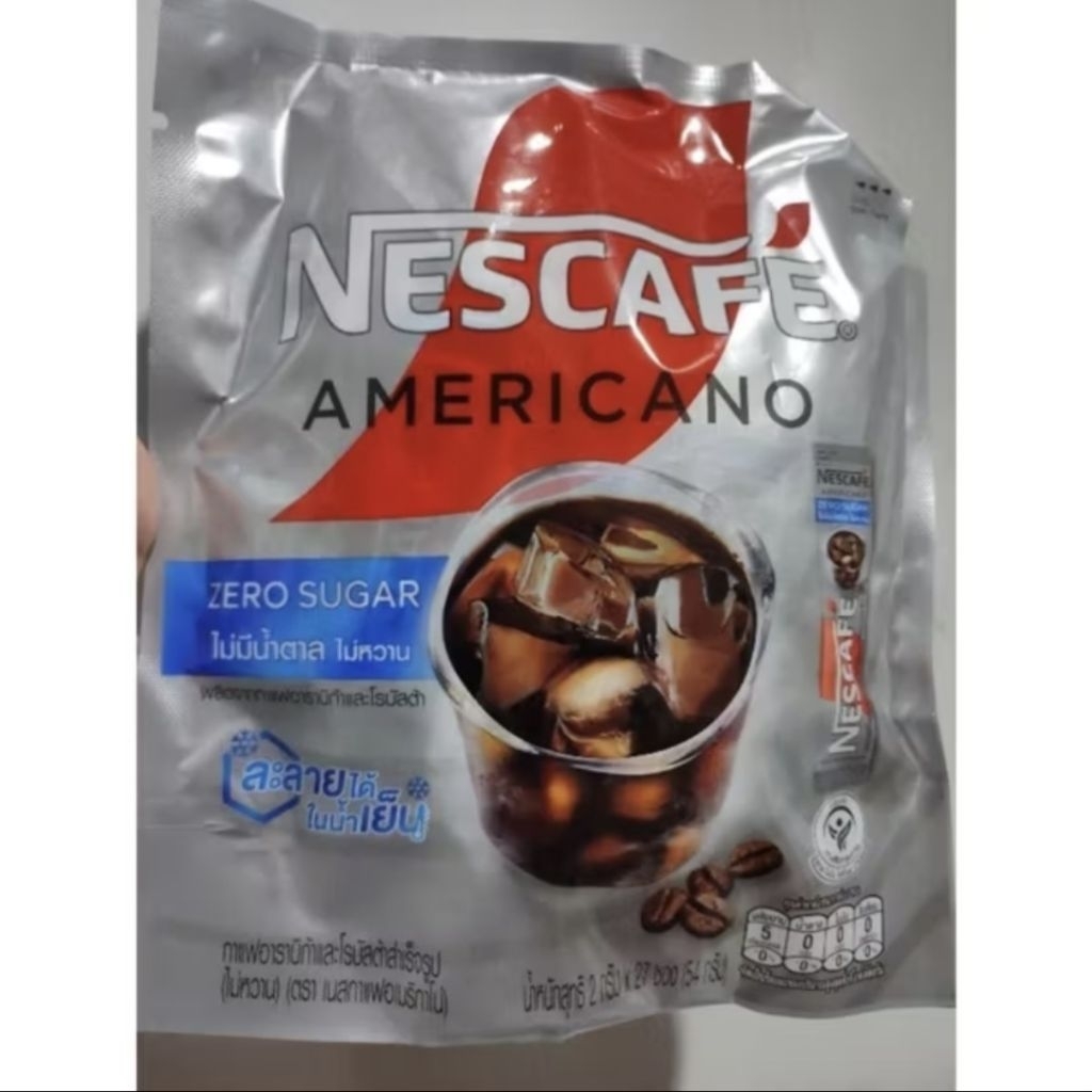

Nescafe Americano Zero Sugar. 1 pak isi 27. Thailand
