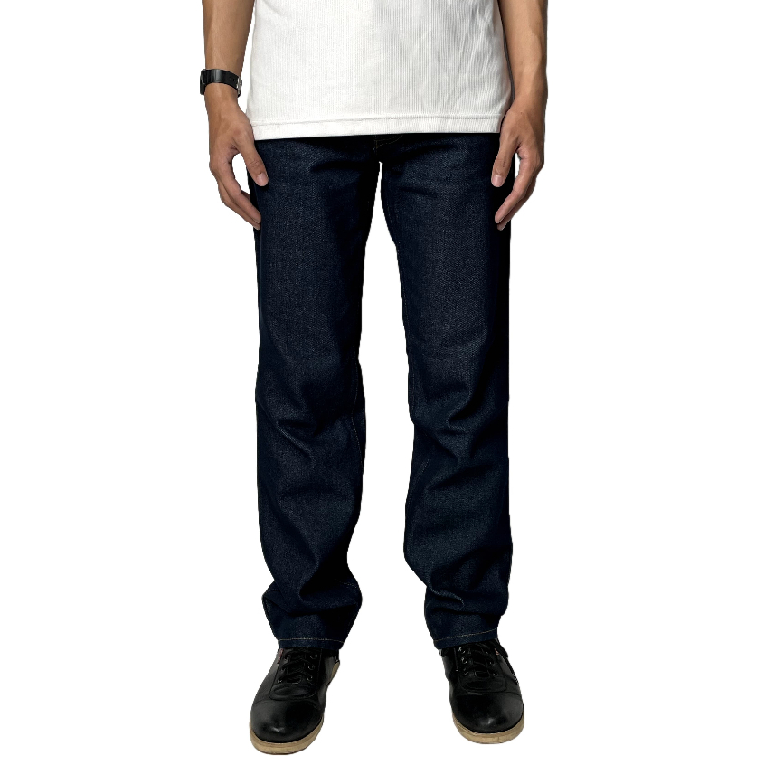 Lee Clasic - Celana Jeans Denim Pria Regular Blue Black/Biru Garment