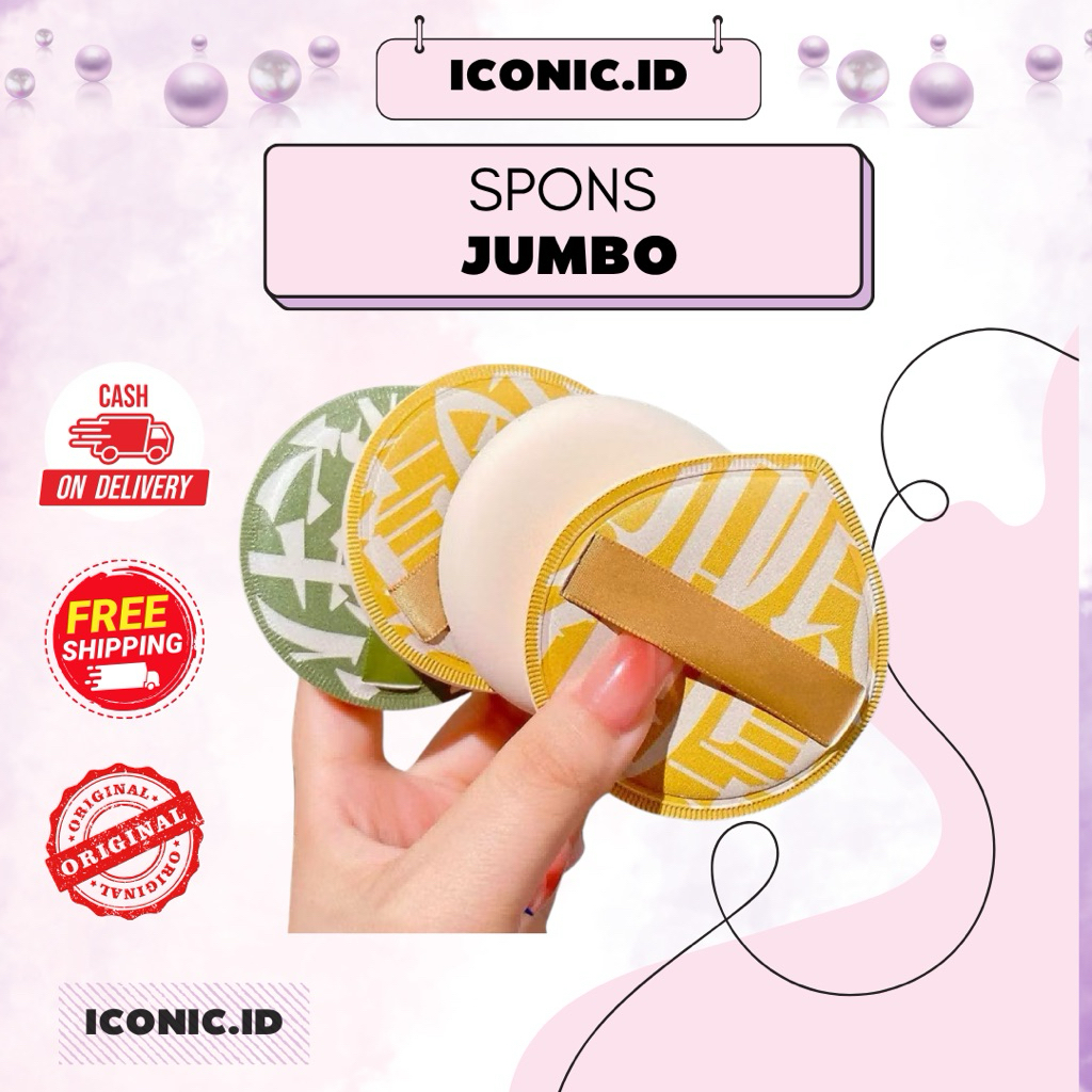 Iconic.id-Spons Besar / Spons Bedak Besar /Spons Bedak Basa Jumbo