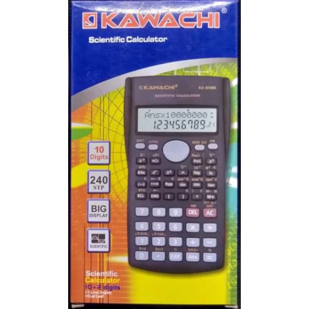 

KAWACHI Kalkulator Ilmiah Scientific Calculator KX-351 MS Hitam | Kalkulator Sin Cos Tan KX351MS