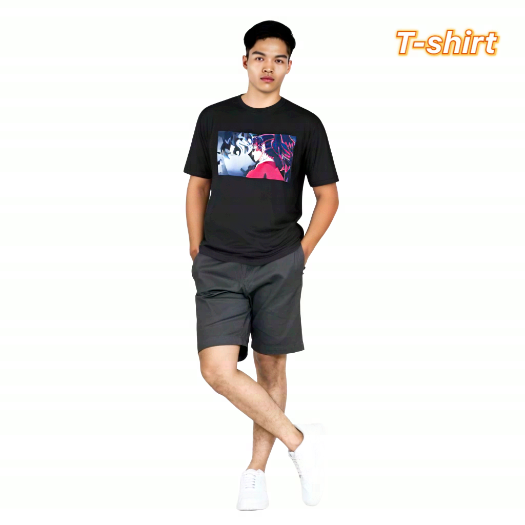 Custom！murah tapi bagus Hadiah katun gift baju kaos pria Flash sale Insta-worthy Demon Slayer T-shir