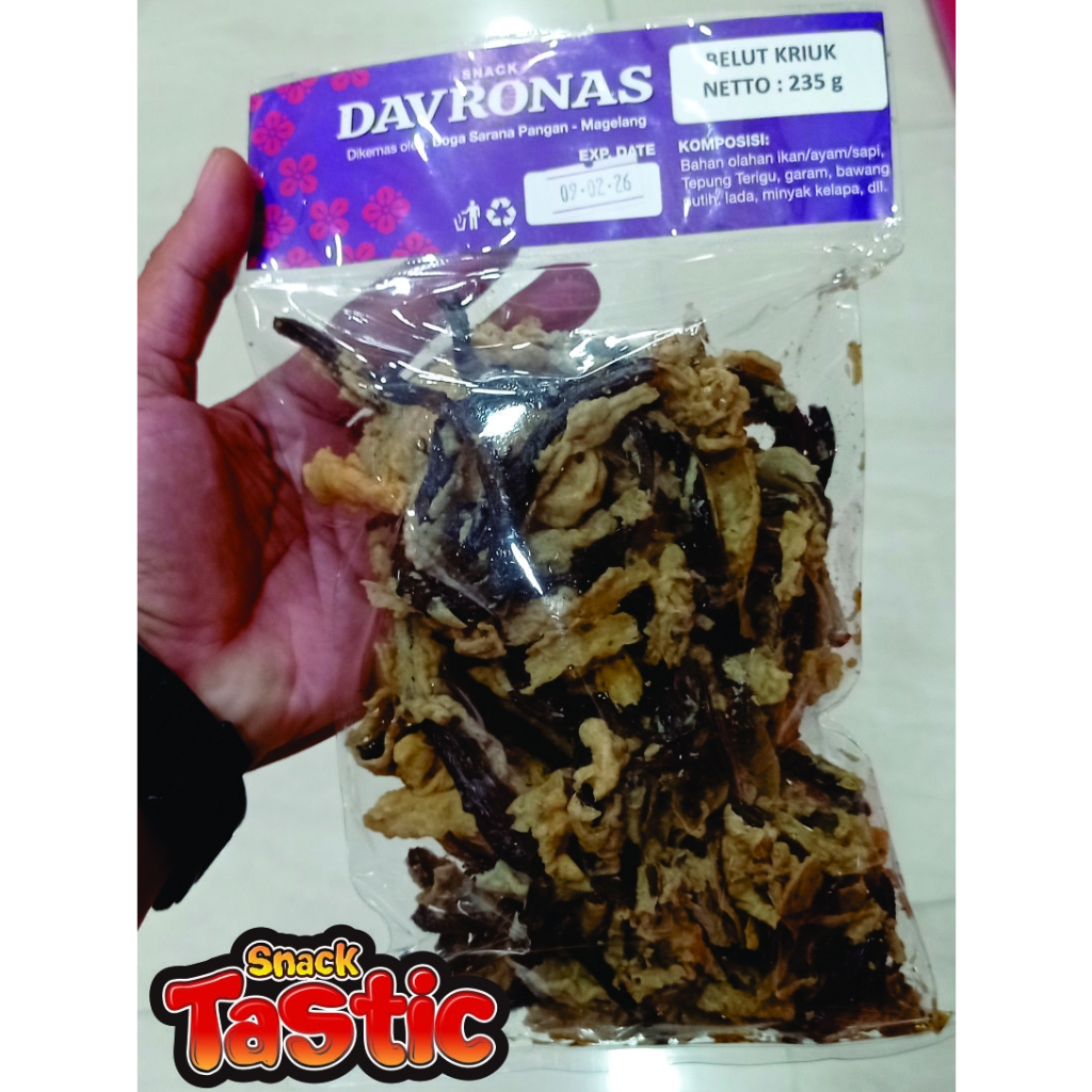 

KERIPIK BELUT KRIUK DAVRONAS camilan dan oleh-oleh khas Magelang, Jogja, purworejo, wonosobo