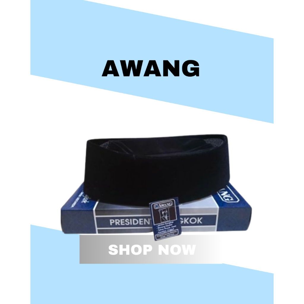 songkok hitam peci awang peci polos merk AWANG