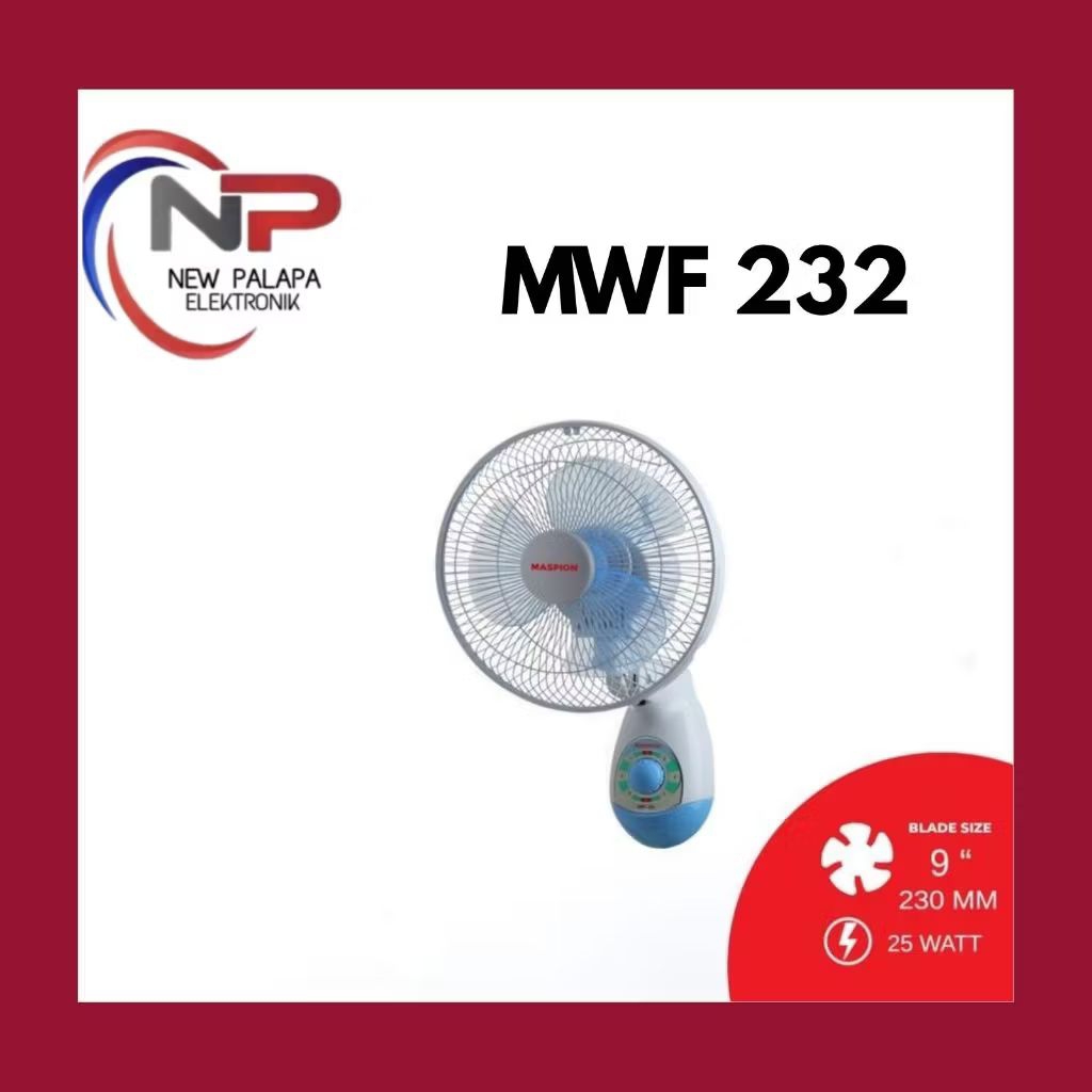WALL FAN MASPION 9 MWF-232/ KIPAS ANGIN DINDING MASPION 9"/ KIPAS ANGIN TEMBOK MASPION