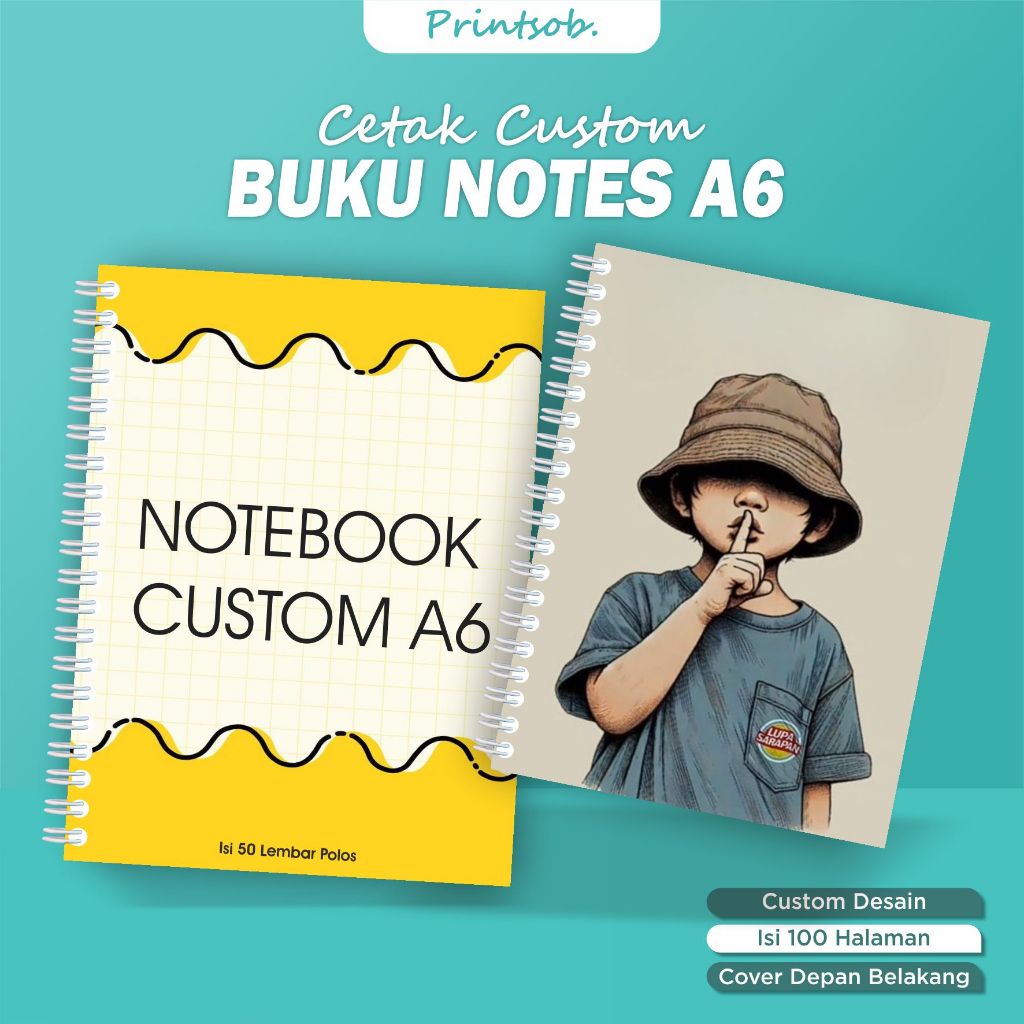 

Notebook A6 Custom Isi Polos 50 Lembar