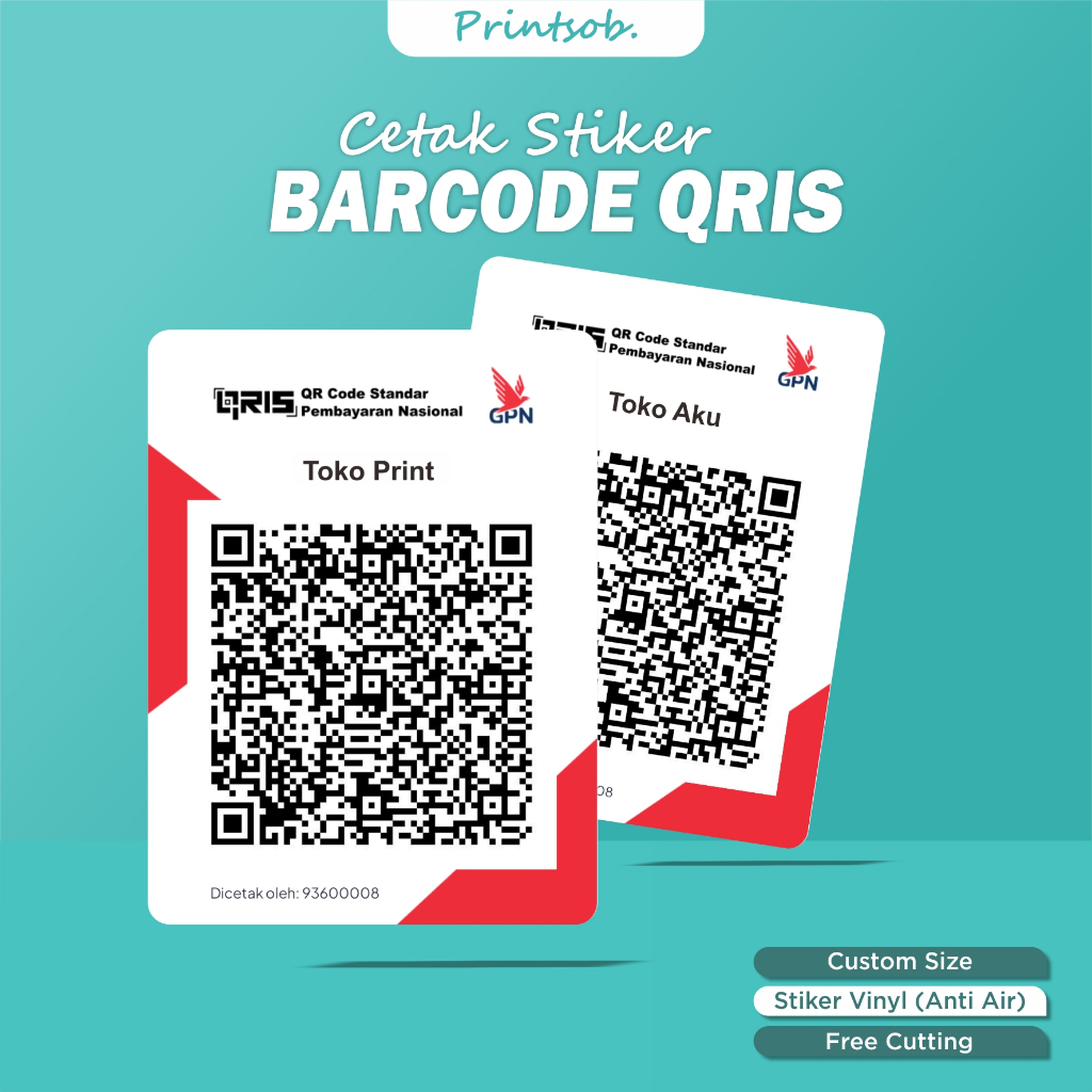 

Cetak stiker barcode qris