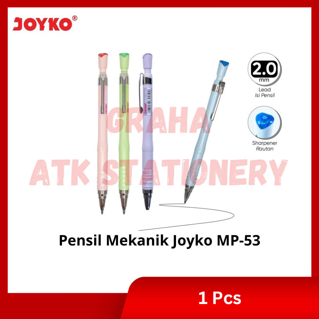 

[1 Pcs] Pensil Mekanik Joyko MP-53 / Mechanical Pencil 2.0mm Joyko MP-53