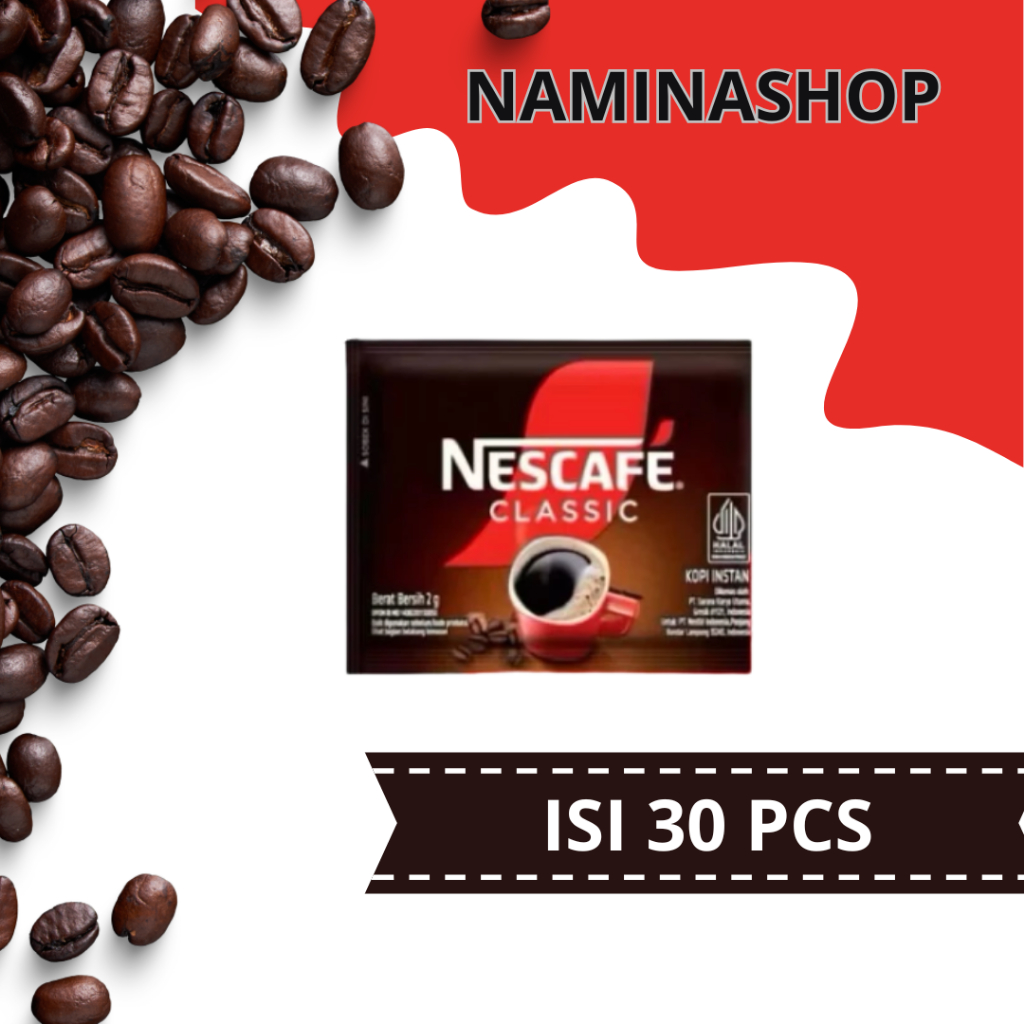 

NESCAFE KOPI INSTANT CLASSIC KEMASAN BARU ISI 30 X 2g