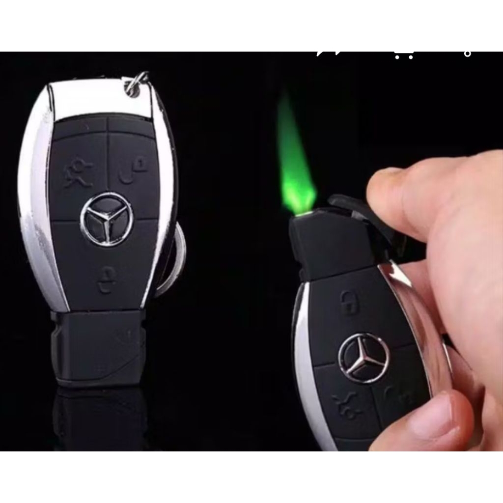 Korek Api Unik dan Keren GAS Las Model Gantungan Kunci Mercy plus Senter