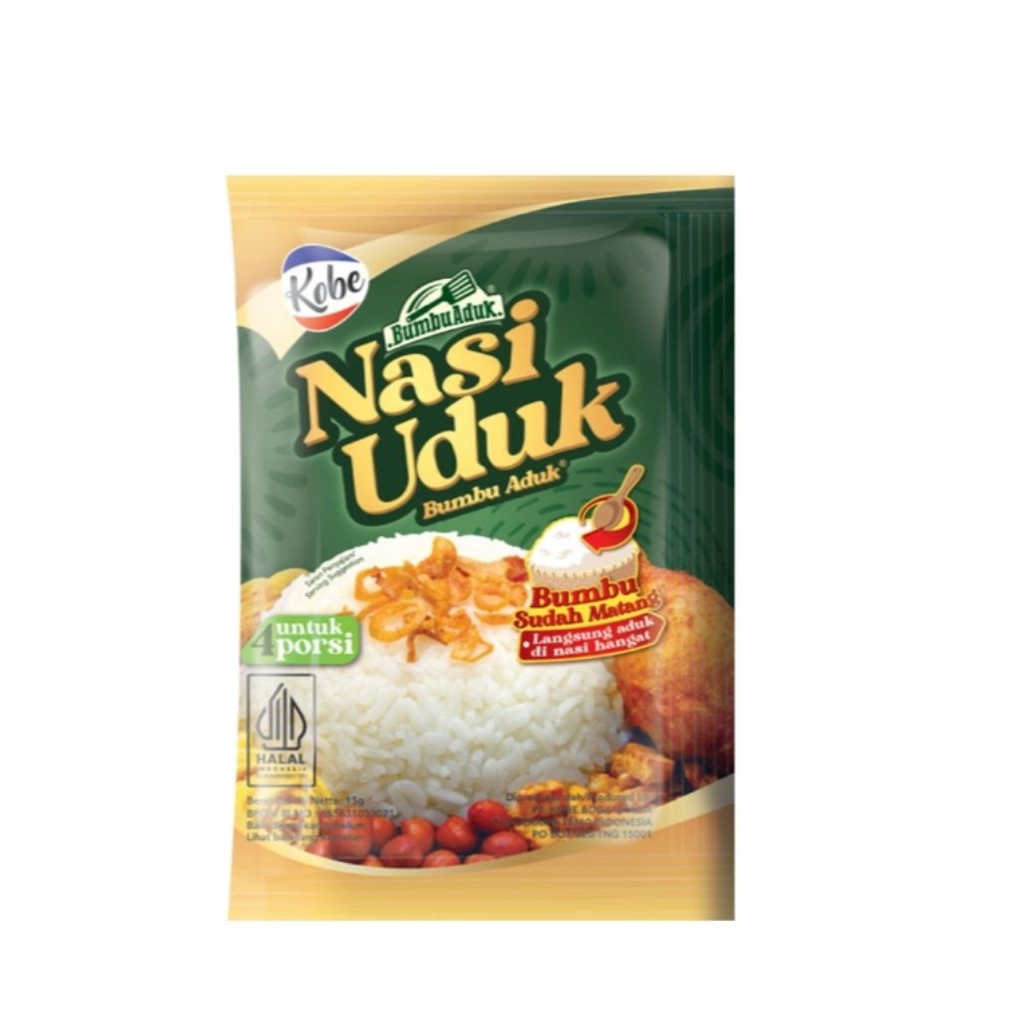 

Kobe bumbu aduk nasi uduk pack 3 x 15 gram