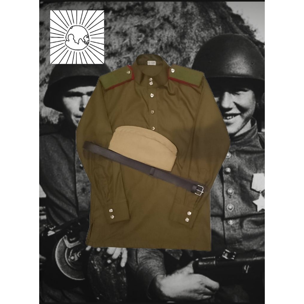 kemeja/ seragam Russia 40s m43 eplika russia WW2 SOV (model prajurit)
