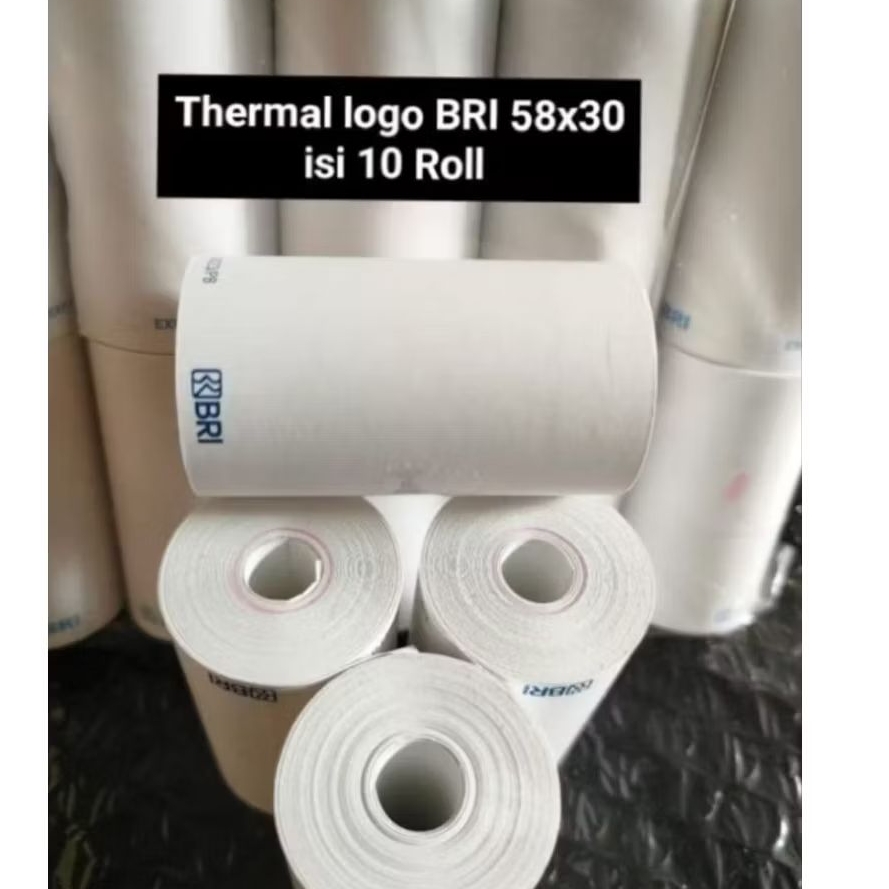

Kertas Thermal Logo BRI 58x30 coreles paket 10 roll