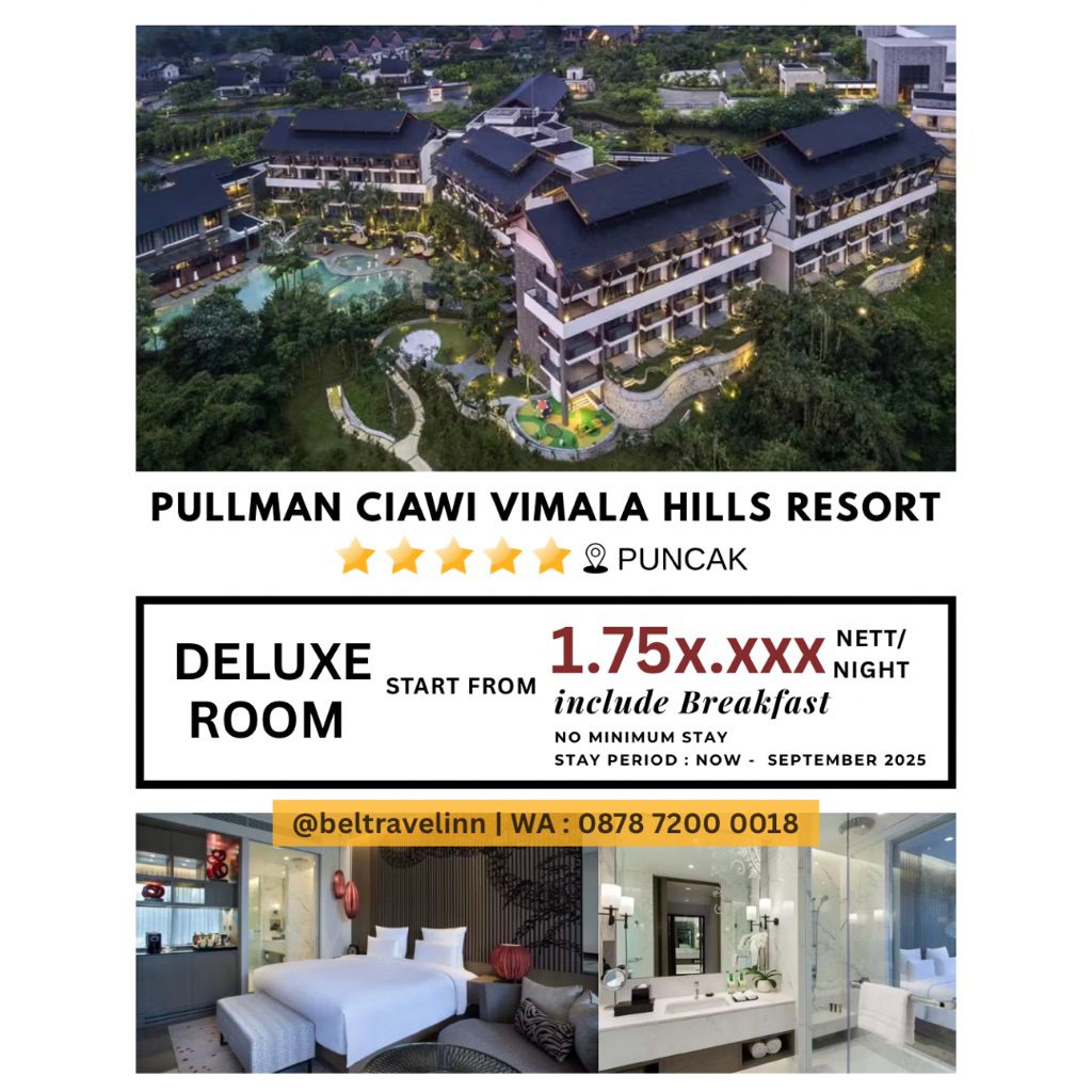Voucher Hotel Pullman Ciawi Vimala Hills Resort