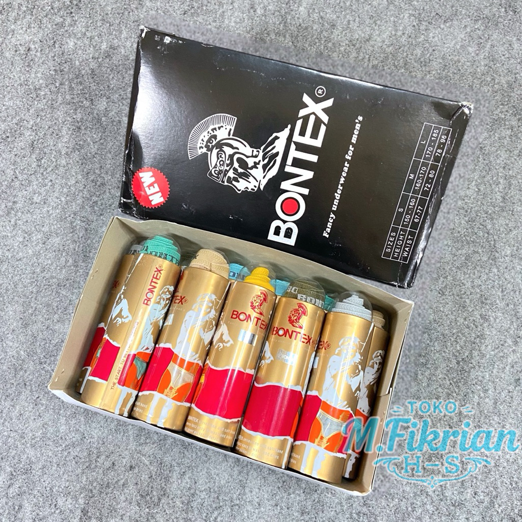 (12 Pcs) Bontex Celana Dalam Pria | CD Bontex Pria | Sempak Pria Bontex