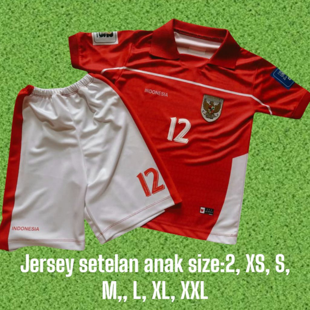 jersey setelan anak indonesia free custom nama dsn nomor