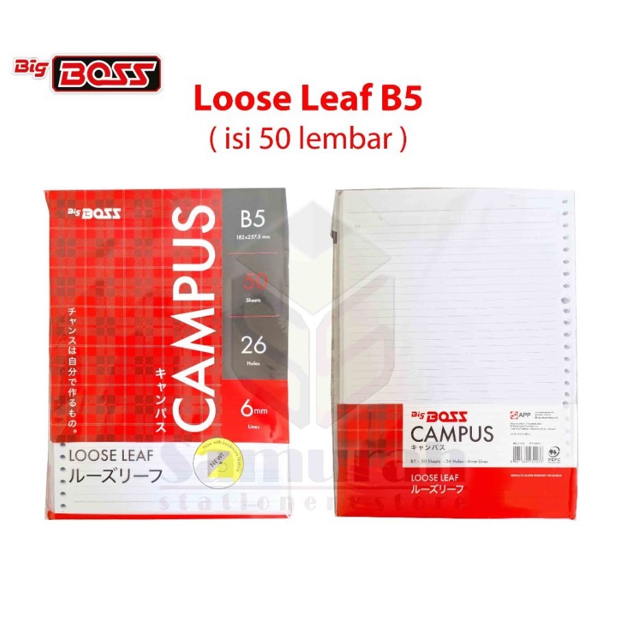 

Isi Binder B5 Loose Leaf Bigboss 100 Sheets