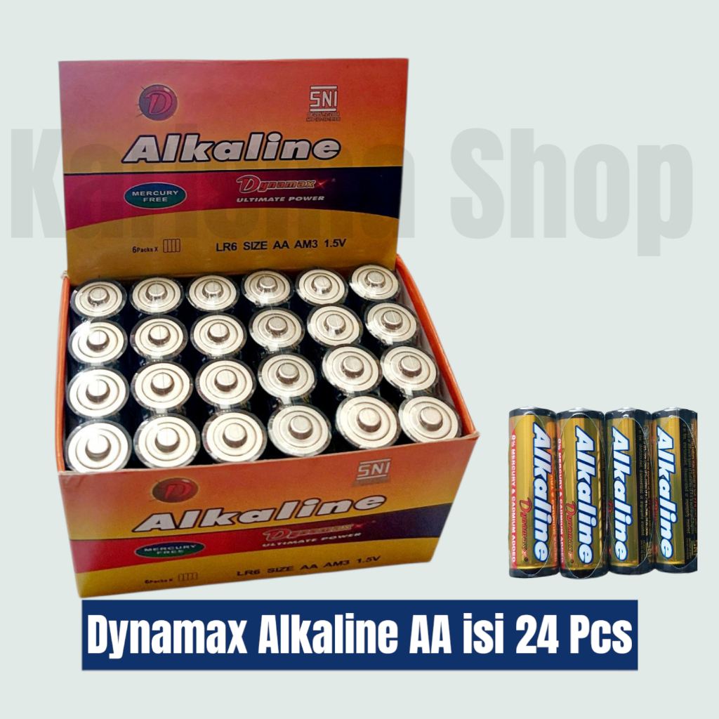 Baterai Alkaline AA dynamaxx isi 24 pcs / batere / battery