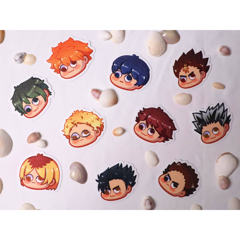

Haikyuu Anime Sticker Glitter / Stiker Anime Haikyuu Glitter