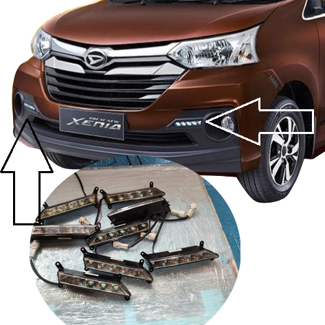 Lampu DRL Bemper Mobil Great New Avanza Xenia Sporty 2016-2018 Sepasang Original