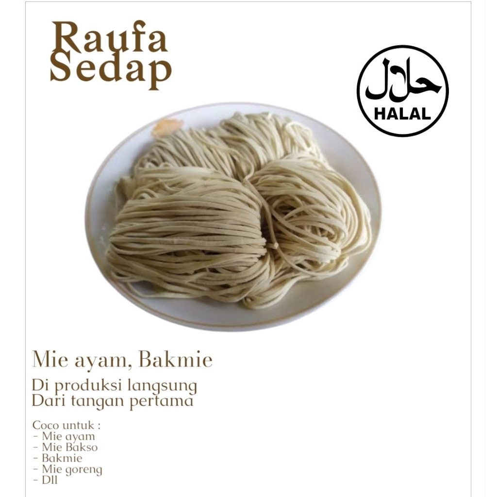 

Mie basah bahan untuk Mie ayam pangsit bakmie mie gacoan 1kg dll