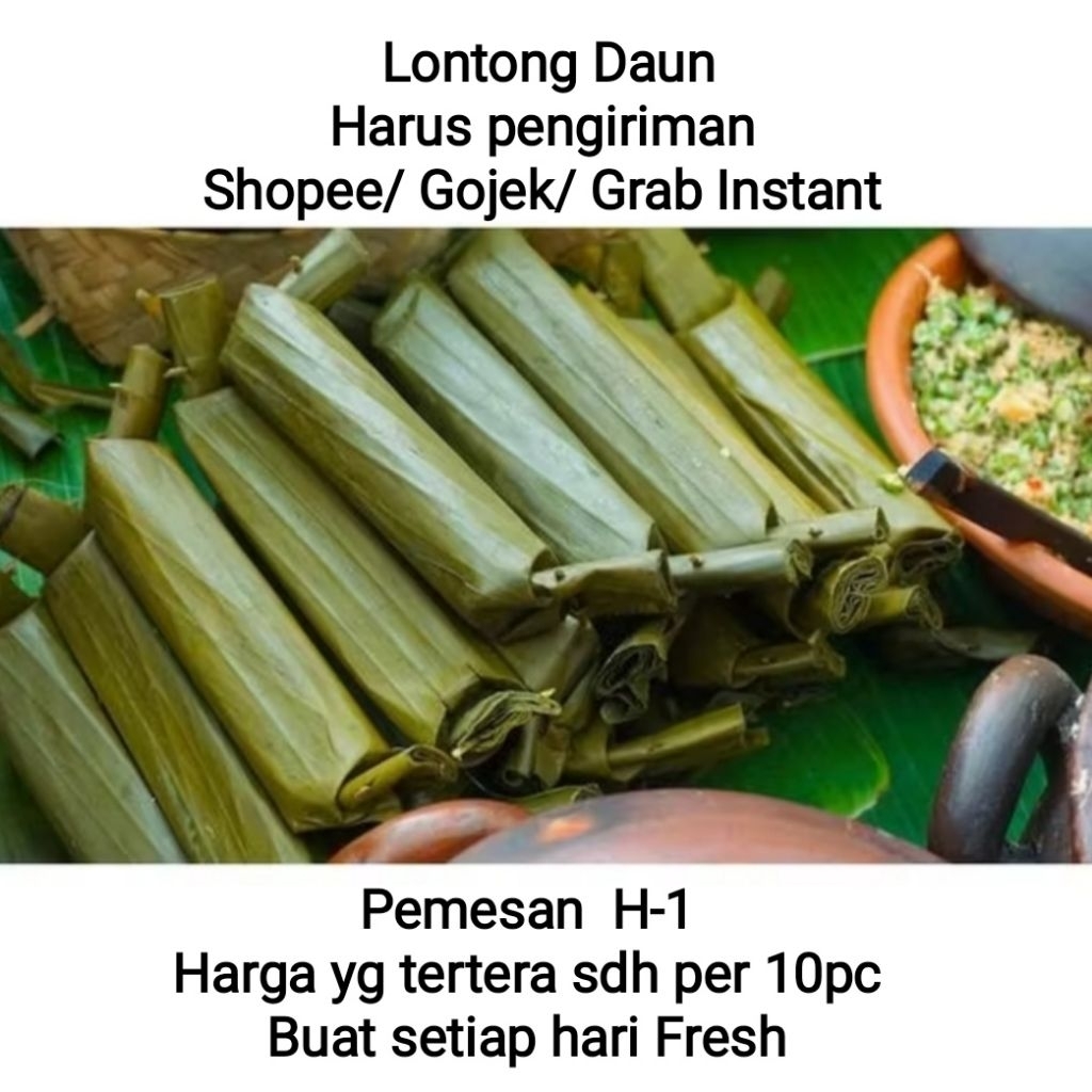 

Lontong Matang Siap Saji / Lontong Daun (per 10)