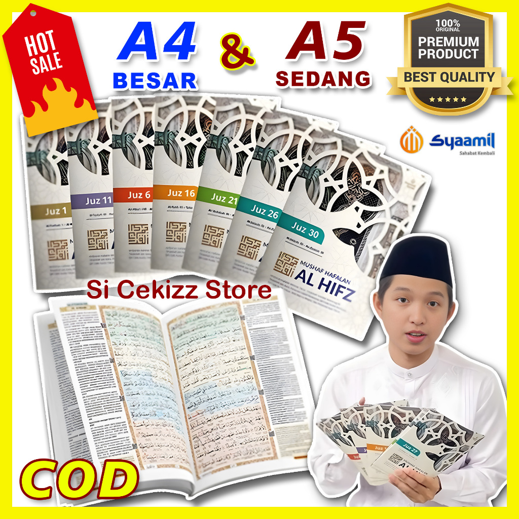 Al Quran Per Juz Terjemahan dan Tajwid Al Hifz A5 & A4 ORIGINAL Syaamil Quran