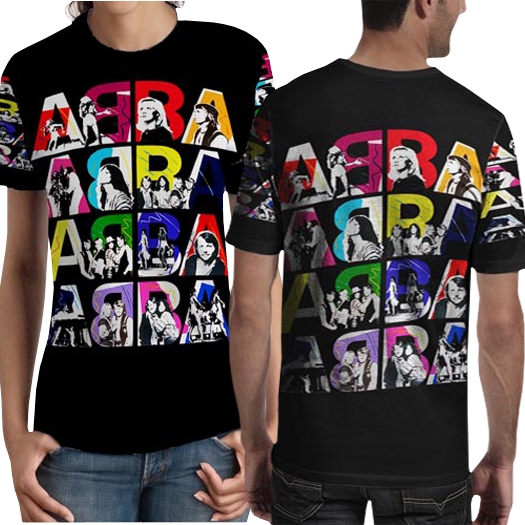 Kaos ABBA Tshirt Fullprint Unisex Casual Bahan Polyester Jersey [PO 3 HARI]