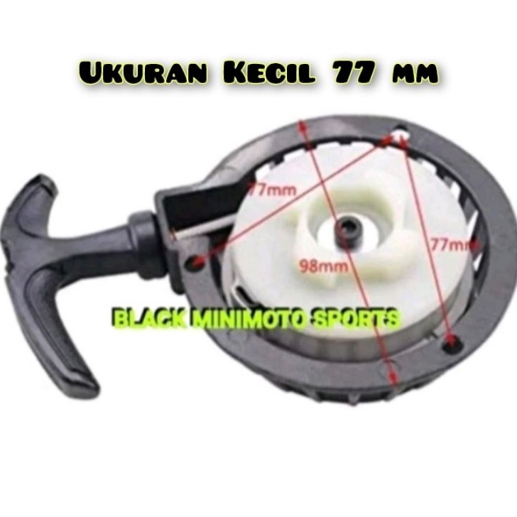 Kepala Pullstart Kecil Tarikan Enteng 77 mm Motor Mini GP TRAIL ATV Mesin Tarik  Tarikan Kepala Atas