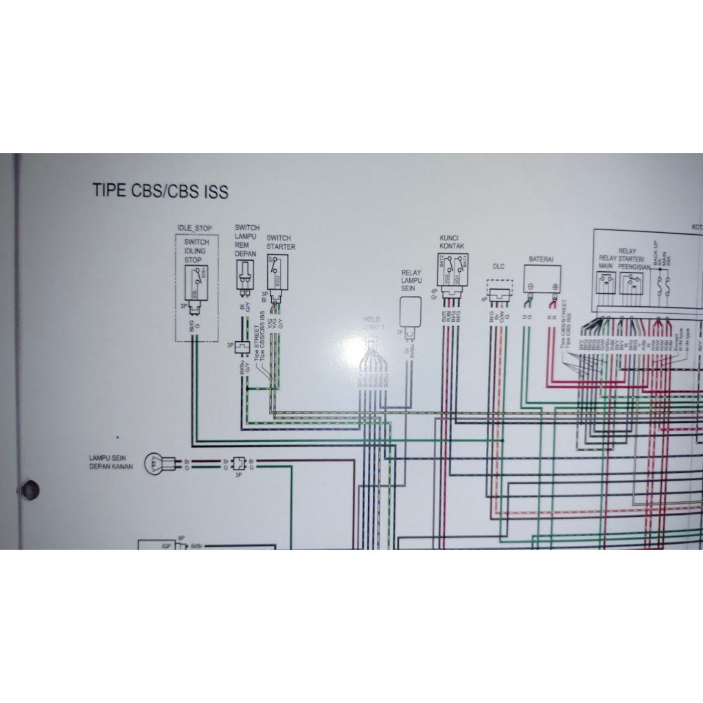 Skema diagram kelistrikan honda beat FI cbs-iss 2016