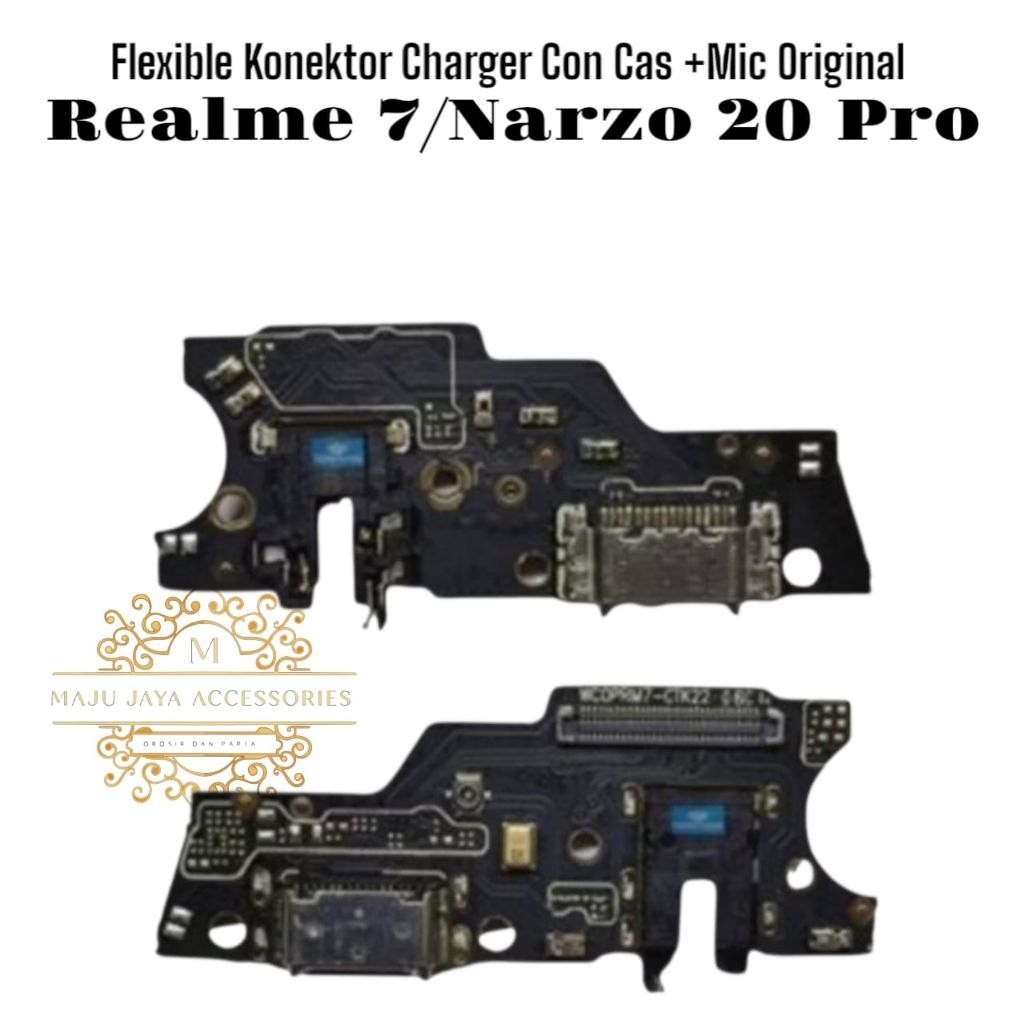 Flexible Konektor Charger Con Cas +Mic Realme 7 Realme Narzo 20 Pro Original