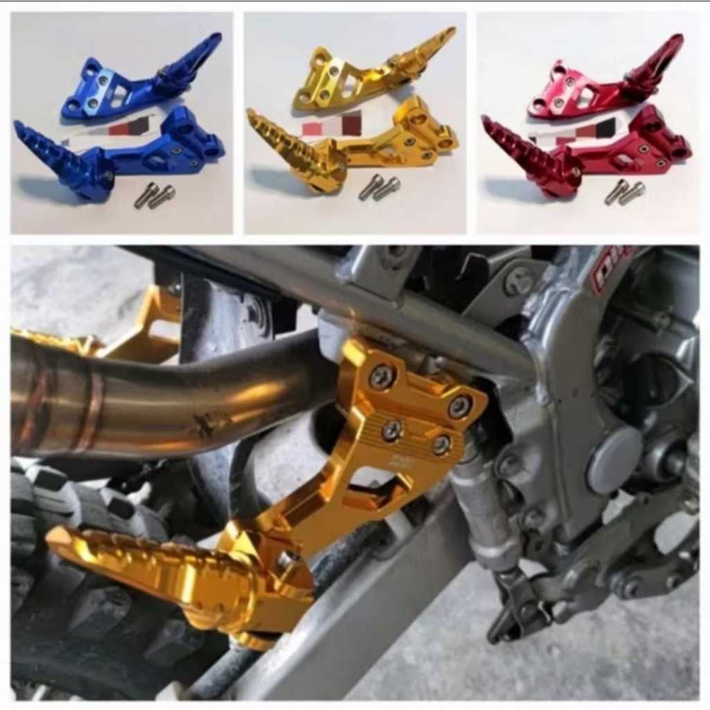 FOOTSTEP BELAKANG KLX 150 FULL CNC PIJAKAN KAKI BELAKANG KLX DTRACKER 150 FASTBIKES FOOTSTEP GANTUNG