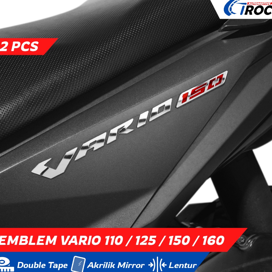 Emblem Vario Timbul 3D Vario 11 125 15 16 Stiker Vario Timbul Logo Vario Original Sticker Vario