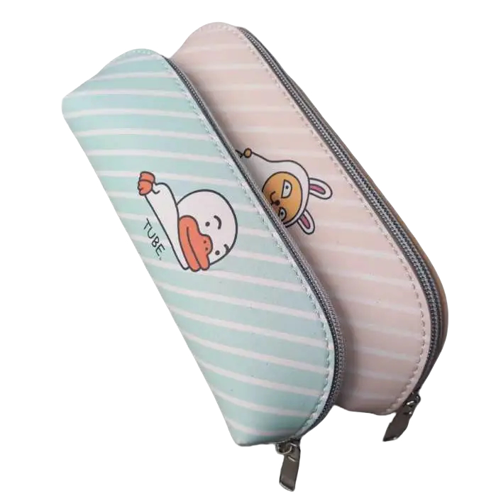 

Kotak Pensil Nylon Kulit Lucu Tempat Stationery Resleting Estetik Pouch Kemasan Mika