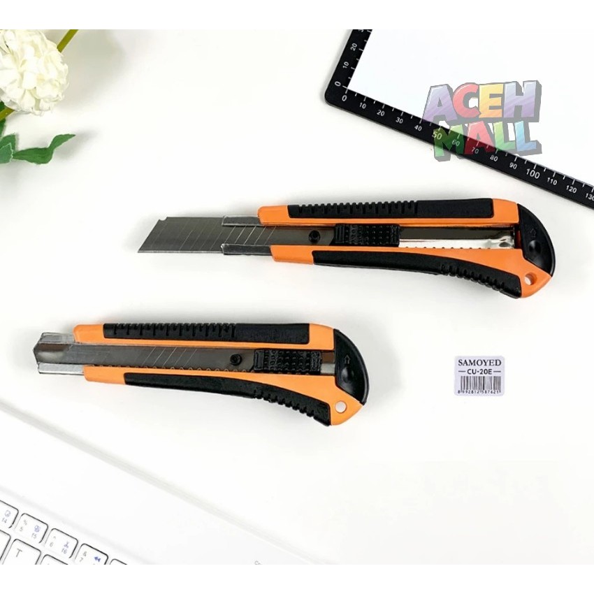 

Pisau Cutter Besar Tajam Kualitas oke - Auto-Lock | Ergonomis | Heavy Duty