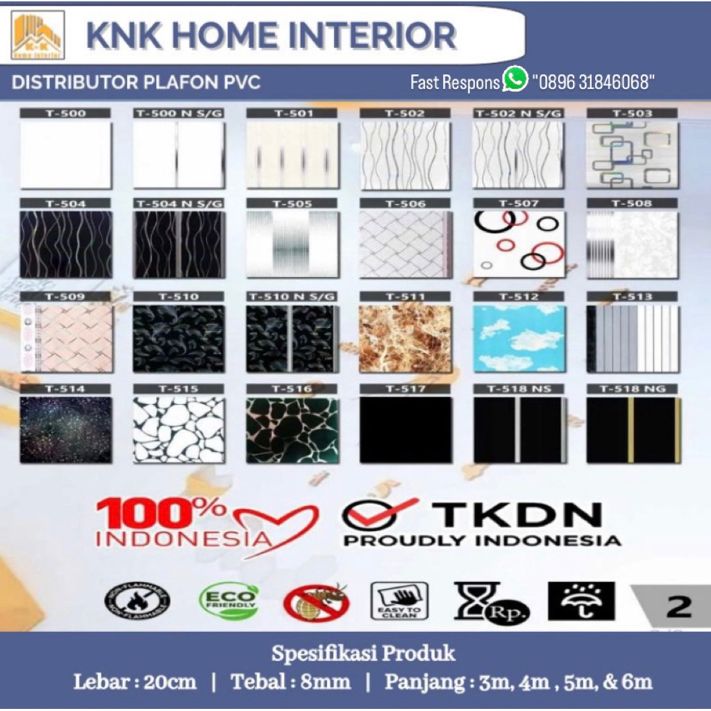 PLAFON PVC / PLAFON PVC GLOSSY / PLAFON PVC MENGKILAP / PLAFON PVC MOTIF / PLAFON PVC POLKADOT / PLA