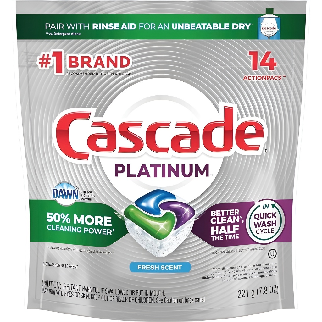 Cascade Dishwasher Platinum Fresh Scent Pouch