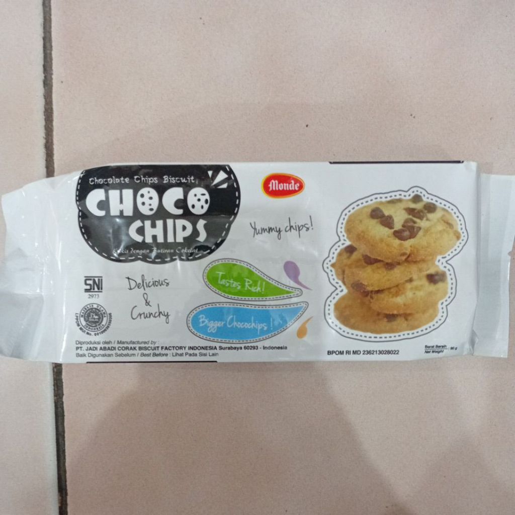 

Choco Chips Biscuit 90gr 1 Bungkus