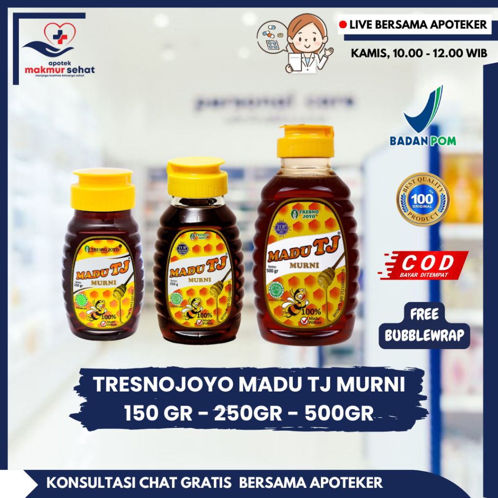 

Madu TJ Murni 500 Gram/250 Gram/150 Gram - Meningkatkan daya tahan tubuh