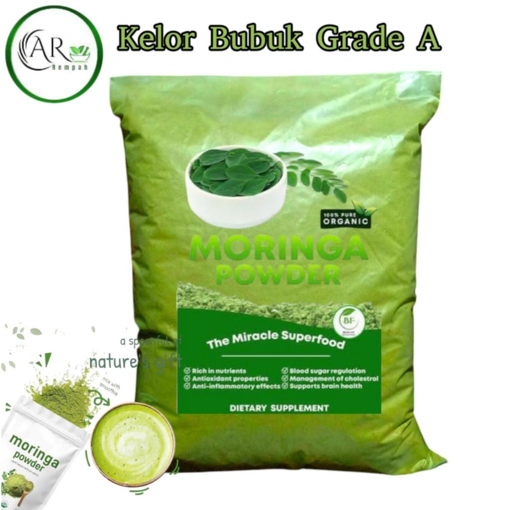 

Kelor Bubuk Murni 1kg/Daun Kelor bubuk organik 1kg