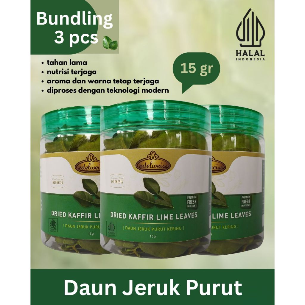 

BUNDLING!!! Edelweiss Daun Jeruk Purut Kering / Daun Jeruk Kering