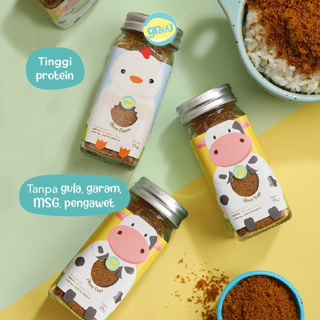 

Grouu - Abon Mpasi & Anak (Abon Ayam, Abon Sapi) - BB Booster - NO MSG - Abon Tabur Sprinkle