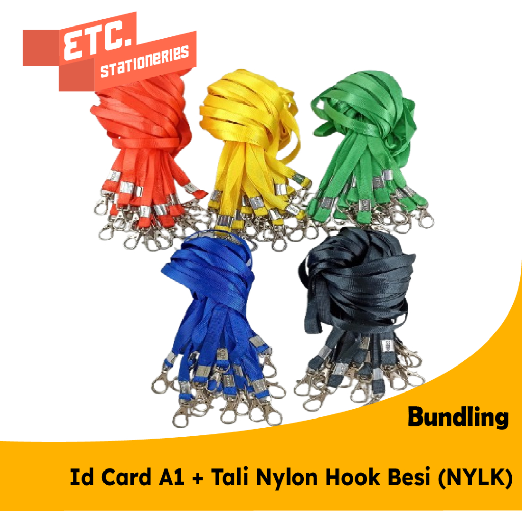 

Paket Bundling Id Card A1 + Tali Nylon Hook Besi (Nylk)