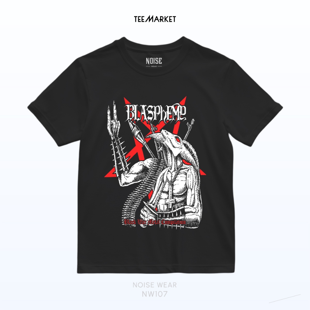 NW107 Kaos Band Blaspheme - Baju Music Noise Wear