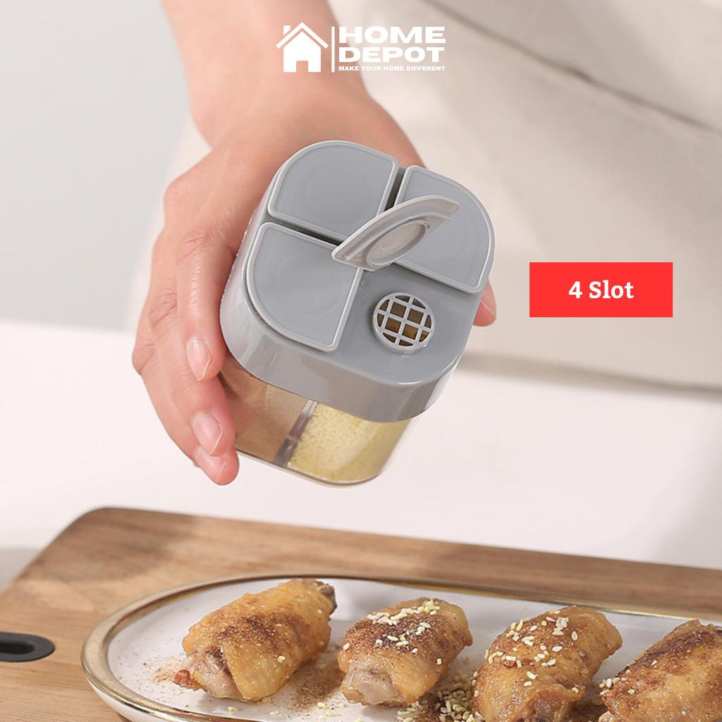 Tempat Bumbu Dapur Tabur Plastik Halus Bubuk Wadah Organizer Meja