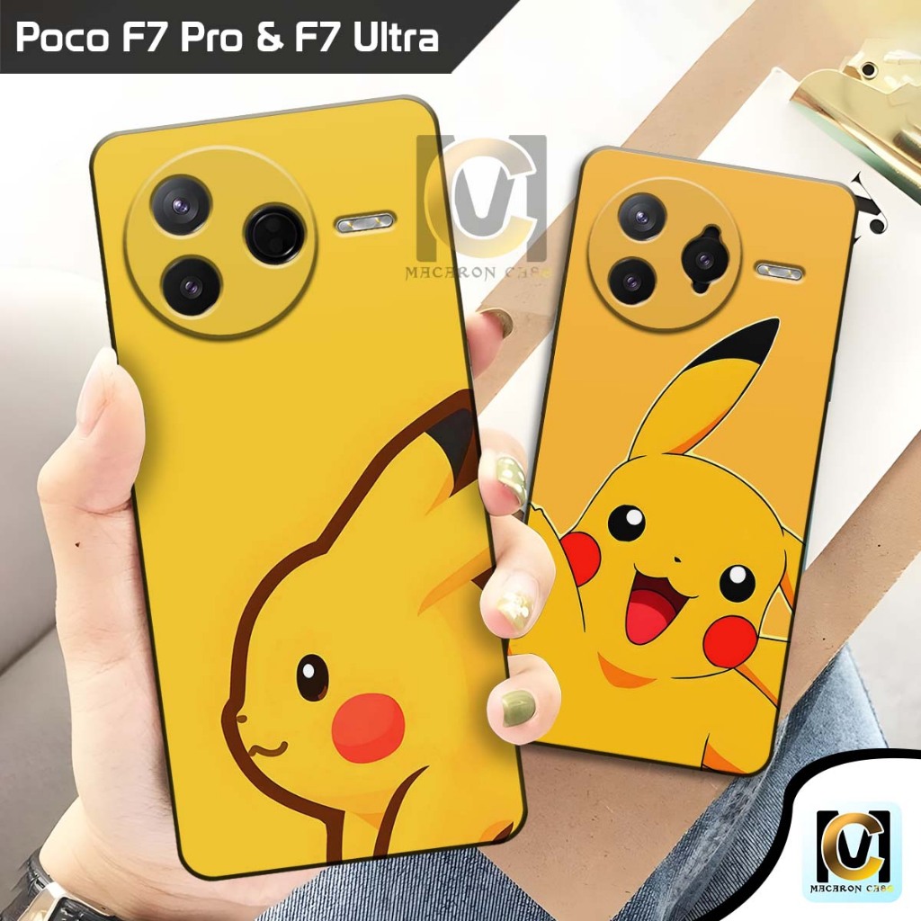 Case Poco F7 Pro 5G & Poco F7 Ultra 5G Terbaru 2025 Motif Pikachu | SoftCase HP Poco F7 Pro 5G & Poc