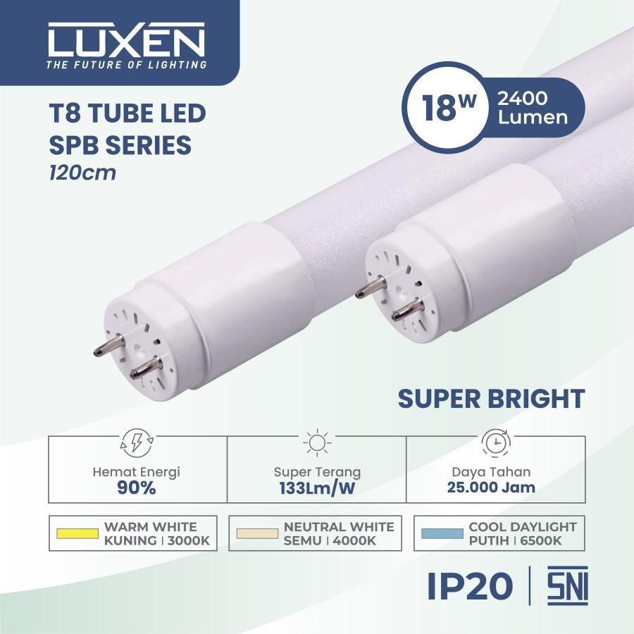 LUXEN TL T8 SUPER LED SUPER BRIGHT GLASS 18W-2400LM-LED LAMP TL